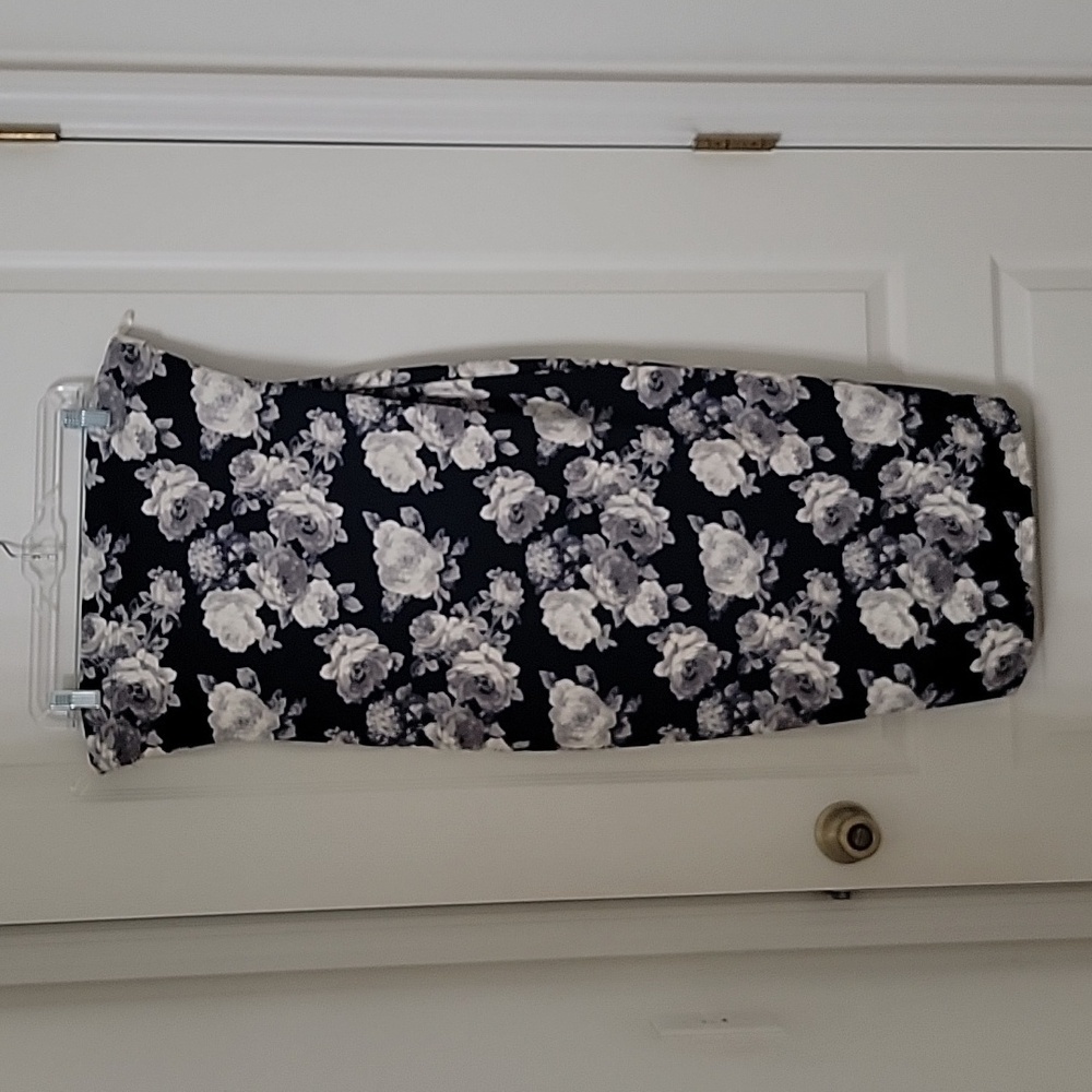 DNA Couture Size 2X Strapless Bodycon Blue & White Floral Dress, Exc. Used Cond.